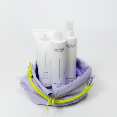 Набір для відновлення пошкодженого волосся Envie Sublime Keratin + термозахист з косметичкою у подарунок Envie Violet