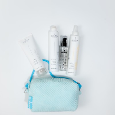 Набір для відновлення пошкодженого волосся Envie Sublime Keratin з косметичкою у подарунок Envie Blue