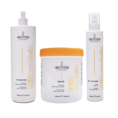 Набір для пористого сухого та кучерявого волосся з молочними протеїнами Envie Sublime Milk