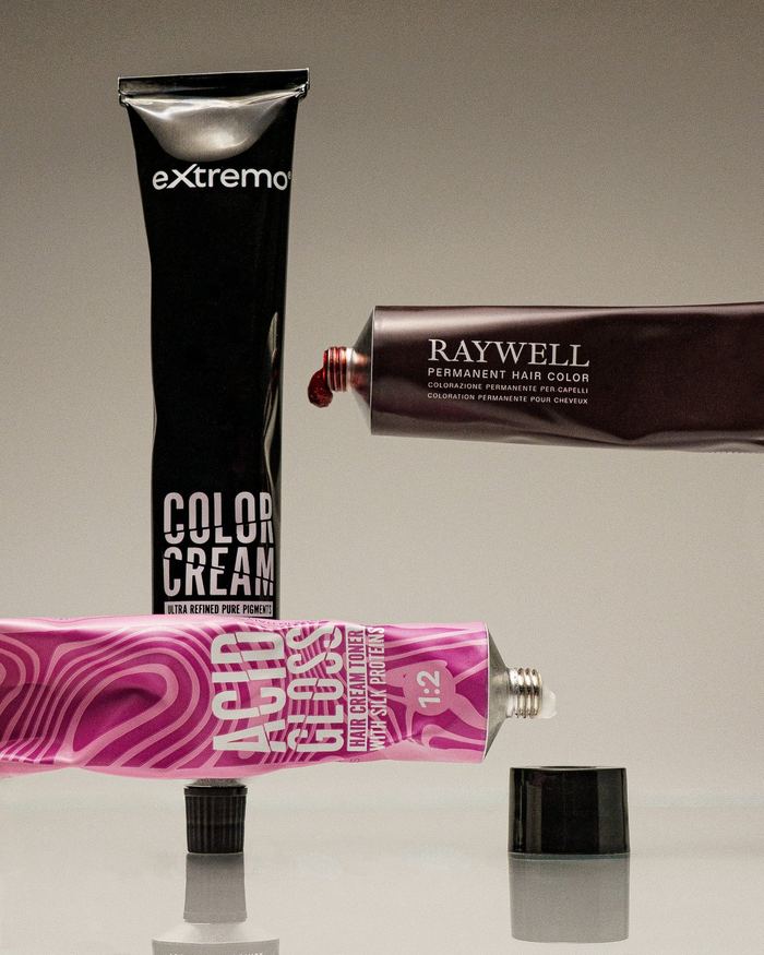 Туби фарби Extremo Color Cream та Raywell Permanent Hair Color